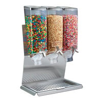 Rosseto EZ51377 EZ-PRO SS Stand 3.8 Liter Triple Canister Snack/Cereal Dispenser
