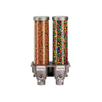 Rosseto EZ524 EZ-SERV 4.94 Liter Double Canister Wall-Mounted Topping/Candy Dispenser