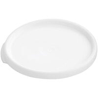 Choice 2 and 4 Qt. White Round Polypropylene Food Storage Container Lid