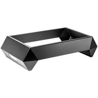 Rosseto SM274 Multi-Chef Diamond 26" x 15 3/4" x 7 1/2" Black Matte Steel Chafer Alternative Warmer Base