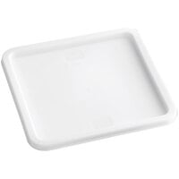 Choice 12, 18, and 22 Qt. White Square Polypropylene Food Storage Container Lid
