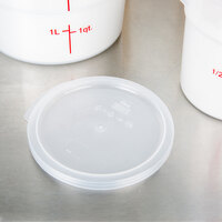 Choice 1 Qt. Translucent Round Polypropylene Food Storage Container Lid