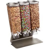 Rosseto EZ515 EZ-PRO SS Stand 3.8 Liter Triple Canister Snack/Cereal Dispenser