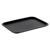 Choice 12" x 16" Black Plastic Fast Food Tray