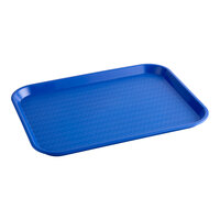 Choice 14" x 18" Blue Plastic Fast Food Tray