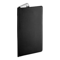 H. Risch, Inc. WPH DX CLIP 5" x 9" Black Vinyl Deluxe Server Book with Wallet Pocket and Clip