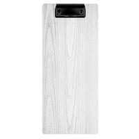 Menu Solutions WDCLIP-BA White Wash 4 1/4" x 11" Customizable Wood Menu Clip Board