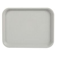 Choice 10 inch x 14 inch Gray Plastic Fast Food Tray - 12/Pack