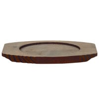 World Tableware CIS-27TR 7 1/4 inch x 4 3/8 inch Cedar Plank Wood Underliner with Natural Wood-Grain Finish - 12/Case