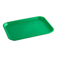 Choice 10" x 14" Green Plastic Fast Food Tray