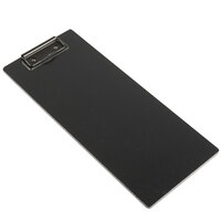 Menu Solutions WDCLIP-BA Black 4 1/4 inch x 11 inch Customizable Wood Menu Clip Board
