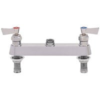 Fisher 67407 Deck Mount Faucet Base with 8" Centers, 1/2" Control Valves, Check Stems, and Lever Handles