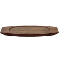 World Tableware CIS-18TR 7 7/8 inch x 5 3/4 inch Cedar Plank Wood Underliner with Natural Wood-Grain Finish - 12/Case