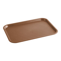 Choice 12" x 16" Brown Plastic Fast Food Tray