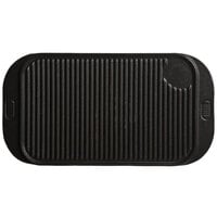 World Tableware CIS-19 11 3/4 inch x 6 1/4 inch Reversible Cast Iron Griddle and Grill Pan - 6/Case