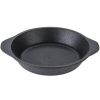 Libbey CIS-17 7 1/2" x 6 1/2" Mini Cast Iron Pie Pan with Handles - 6/Case