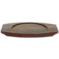 World Tableware CIS-15TR 7 7/8 inch x 7 inch Cedar Plank Wood Underliner with Natural Wood-Grain Finish - 12/Case