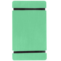 Menu Solutions WDRBB-A Washed Teal 5 1/2" x 8 1/2" Customizable Wood Menu Board with Rubber Band Straps