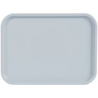 Choice 12 inch x 16 inch Gray Plastic Fast Food Tray - 12/Pack
