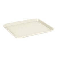 Choice 10" x 14" Beige Plastic Fast Food Tray - 12/Pack