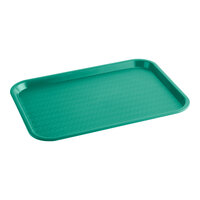 Choice 12" x 16" Teal Plastic Fast Food Tray