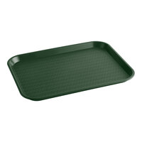 Choice 14" x 18" Forest Green Plastic Fast Food Tray