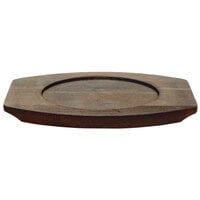 World Tableware CIS-17TR 8 1/2 inch x 7 inch Cedar Plank Wood Underliner with Natural Wood-Grain Finish - 6/Case