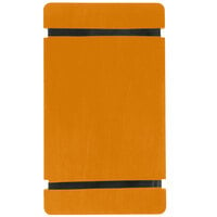 Menu Solutions WDRBB-A Country Oak 5 1/2" x 8 1/2" Customizable Wood Menu Board with Rubber Band Straps