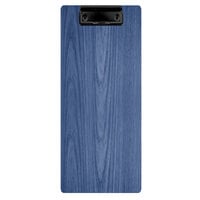 Menu Solutions WDCLIP-BA True Blue 4 1/4" x 11" Customizable Wood Menu Clip Board
