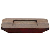 World Tableware CIS-26TR 5 1/2 inch x 4 inch Cedar Plank Wood Underliner with Natural Wood-Grain Finish - 12/Case
