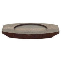 World Tableware CIS-25TR 6 1/4 inch x 4 3/8 inch Cedar Plank Wood Underliner with Natural Wood-Grain Finish - 12/Case