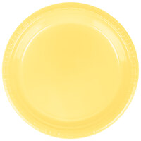Creative Converting 28102021 9" Mimosa Yellow Plastic Plate - 240/Case