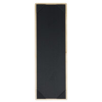 Menu Solutions WDPIX-BD Natural 4 1/4" x 14" Customizable Wood Menu Board with Picture Corners