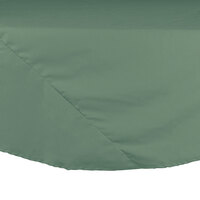 Intedge 64" Round Seafoam Green Seamed 65/35 Poly/Cotton Blend Hemmed Cloth Table Cover