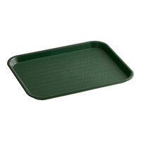 Choice 10" x 14" Forest Green Plastic Fast Food Tray