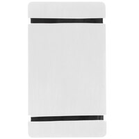 Menu Solutions WDRBB-A White Wash 5 1/2" x 8 1/2" Customizable Wood Menu Board with Rubber Band Straps