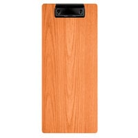 Menu Solutions WDCLIP-BA Mandarin 4 1/4" x 11" Customizable Wood Menu Clip Board