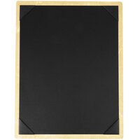 Menu Solutions WDPIX-C Natural 8 1/2" x 11" Customizable Wood Menu Board with Picture Corners