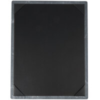 Menu Solutions WDPIX-C Ash 8 1/2" x 11" Customizable Wood Menu Board with Picture Corners