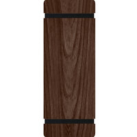 Menu Solutions WDRBB-BD Walnut 4 1/4 inch x 14 inch Customizable Wood Menu Board with Rubber Band Straps