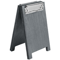 Menu Solutions WDSD-CL-A 4" x 6" Ash Wood Sandwich Menu Board Tent with Clip