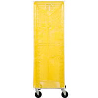Curtron SUPRO-BM-Y Yellow Supro Breathable Mesh Bun / Sheet Pan Rack Cover - 23" x 28" x 62"