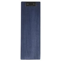 Menu Solutions WDCLIP-BD Denim 4 1/4" x 14" Customizable Wood Menu Clip Board