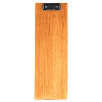 Menu Solutions WDCLIP-BD Mandarin 4 1/4" x 14" Customizable Wood Menu Clip Board