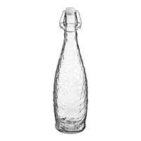 Acopa 32 oz. Textured Glass Water Bottle with Clear Swing Top Lid - 6/Case