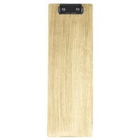 Menu Solutions WDCLIP-BD Natural 4 1/4" x 14" Customizable Wood Menu Clip Board