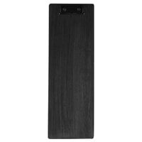 Menu Solutions WDCLIP-BD Black 4 1/4" x 14" Customizable Wood Menu Clip Board