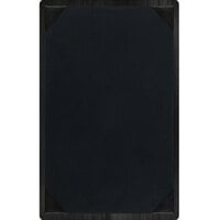 Menu Solutions WDPIX-D Black 8 1/2 inch x 14 inch Customizable Wood Menu Board with Picture Corners