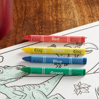 Choice 4 Pack Triangular Kids' Restaurant Crayons in Cello Wrap - 500/Case