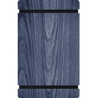 Menu Solutions WDRBB-D Denim 8 1/2 inch x 14 inch Customizable Wood Menu Board with Rubber Band Straps